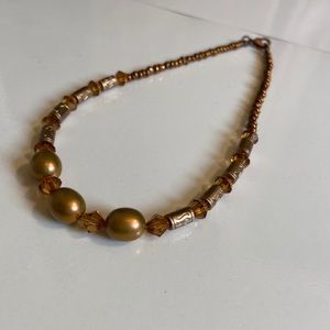 Golden beads necklace
